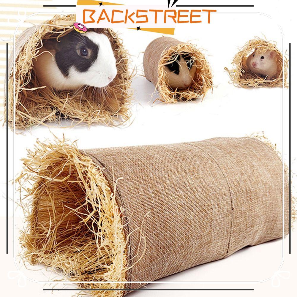 BACKSTAGE Hamster Tunnel Spacious Space Hamster Accessories Straw Bunny Toy Arched Tunnel Tubes Gras