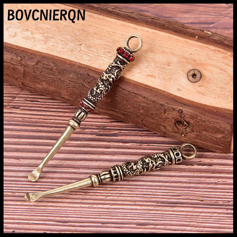 Tn Ear Cleaner Brass Naked women Remover Earpi ช้อนจิ๋ว พวงกุญแจ Vintage Brass n