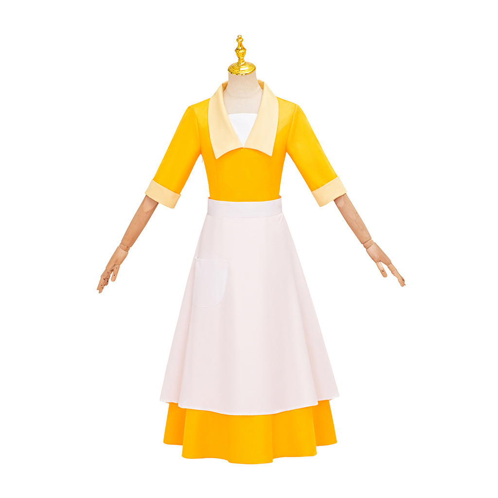 Frog Princess Yellow Maid Costume Princess Dress Stage Performance Costume Cosplay