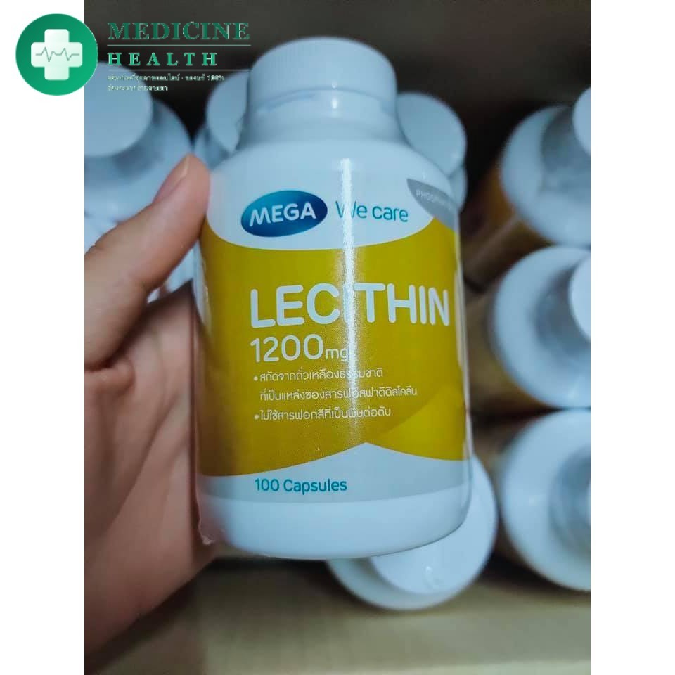 Lecithin 1200 mg สกัดจากถั่วเหลืองธรรมชาติ 100 capsules