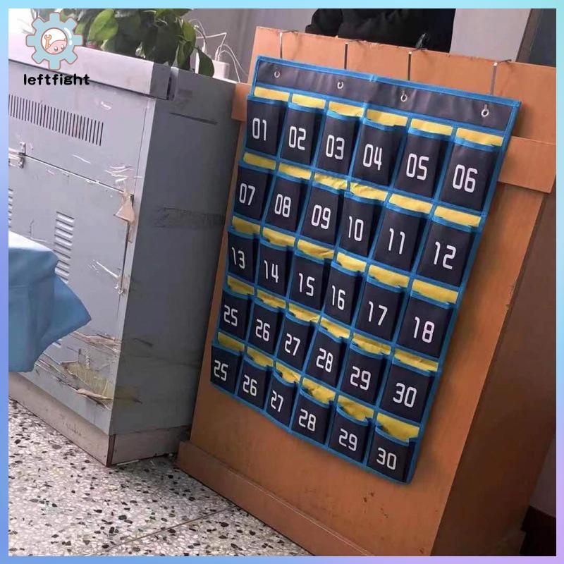 ซ้าย แผนภูมิบทกวีกว่าประตู Homeschool Supplies ห้องเรียนตกแต่งกระเป๋าเก็บสําหรับโทรศัพท์มือถือผู้ถือเครื่องคิดเลข GHT