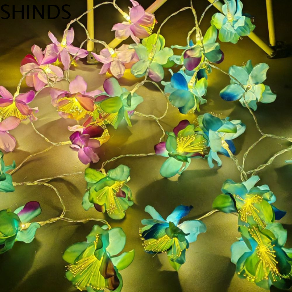 SHINDS LED Optic Fairy Light, จําลองดอกไม้ประดิษฐ์ตกแต่งคริสต์มาส, Festoon Fiber Optic โคมไฟ Strings