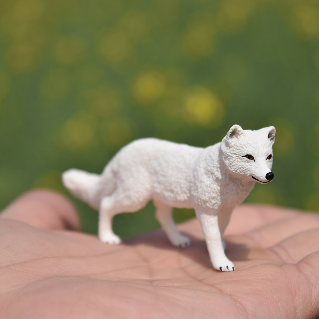 German Sile ของแท้ Arctic Fox White Fox จําลองสัตว์ป่าของเล่นของแท้ 2018 สไตล์ใหม่
