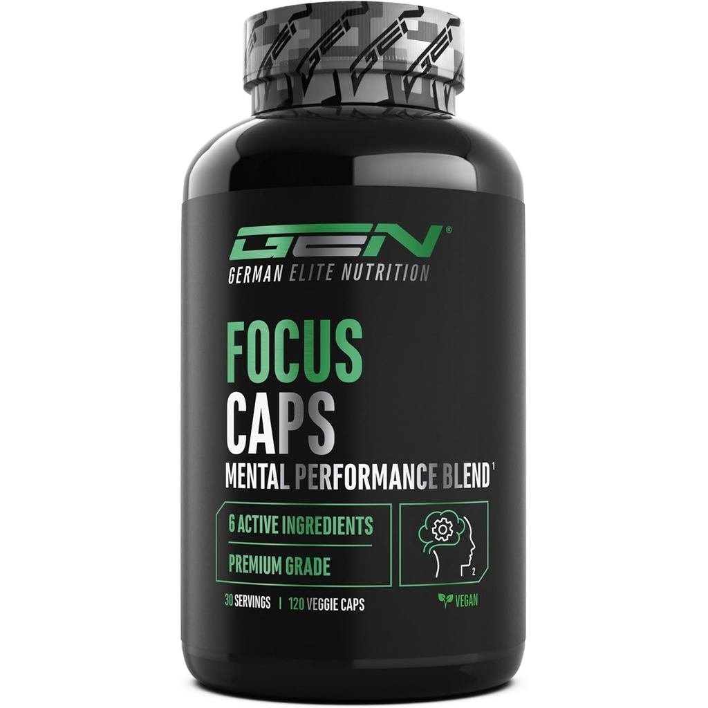 Focus Caps-120 แคปซูล-มี L-Tea Amino Acid, Green Tea, Guarana, Citrus Extract, Caffeine D-Glucosmine