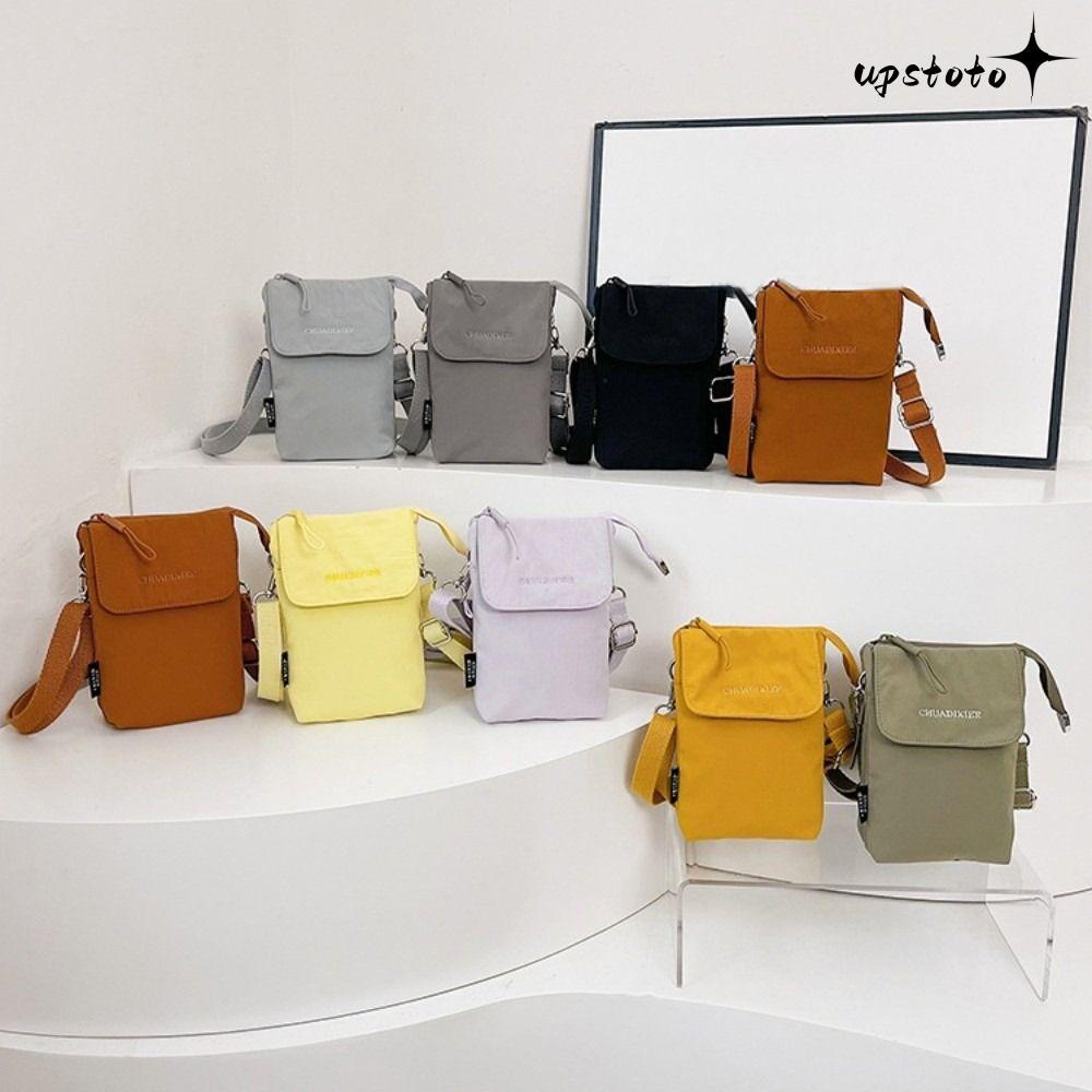 กระเป๋าสะพายข้าง UPSTOTO ขนาดมินิ ทำจากไนลอนสีทึบ อินเทรนด์ และน้ำหนักเบาที่สุด ใช้งานได้หลากหลาย เช่น ใส่โทรศัพท์และเหรียญ
