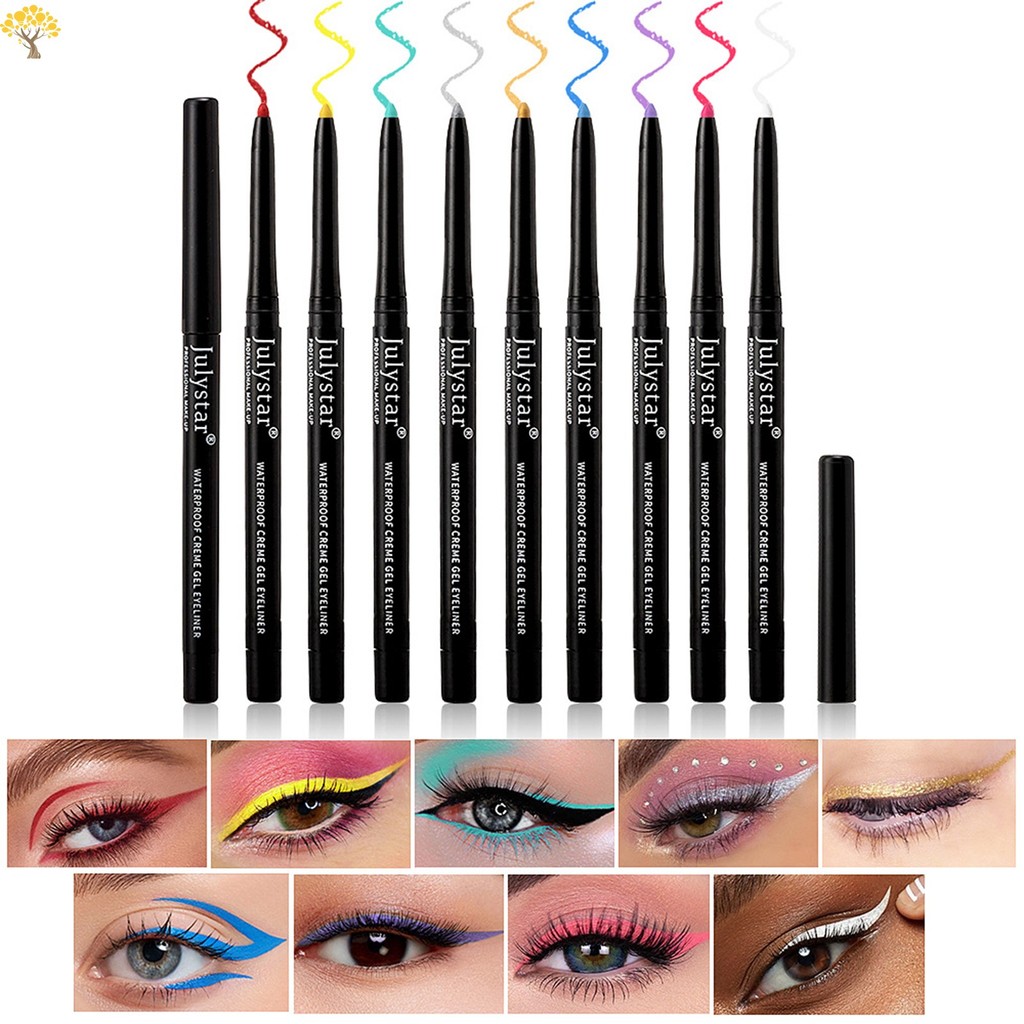 ปากกาเจล Eye-Liner สี Highlight Smooth Eye-Liner ปากกาสําหรับเทศกาลดนตรีคอนเสิร์ต Rave Party