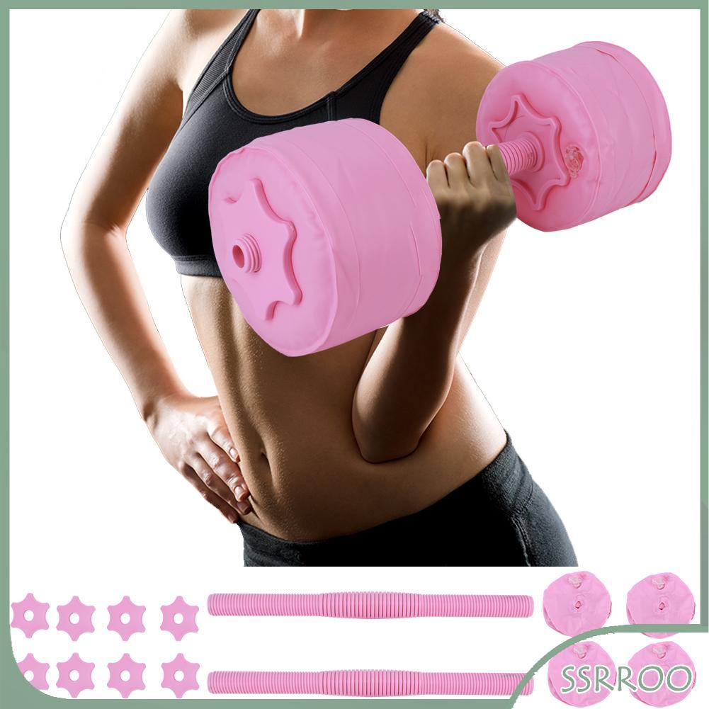 Ssrroo Ssrroo น้ำ Dumbbells น้ำหนักที่ถอดออกได้ 6KG PVC Filled Dumbbell ผู้หญิงฟิตเนสอุปกรณ์และเด็ก