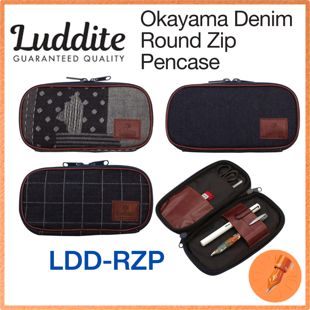 Luddite(ลัดไดต์) Okayama Denim Round Zip Pencase LDD-RZP