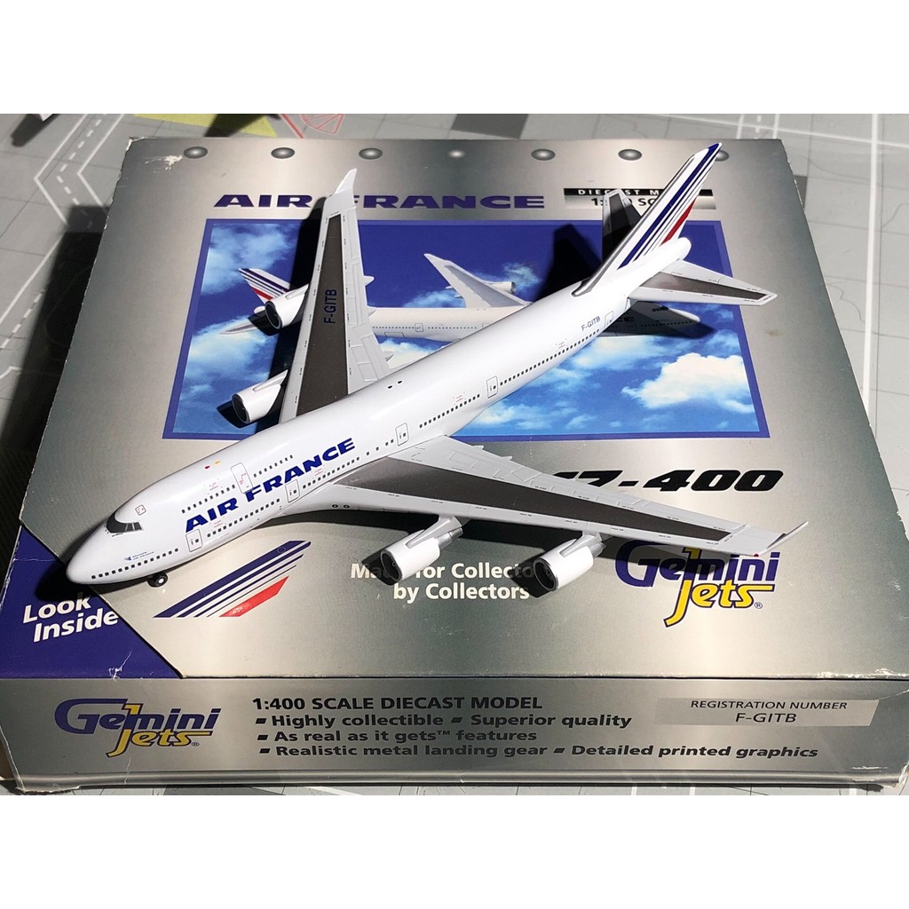 [Orphan] GeminiJets 1: 400 France Airlines B747-400 F-Our Store ส่งจากจีนแผ่นดินใหญ่ จัดส่งภายใน 2 ว
