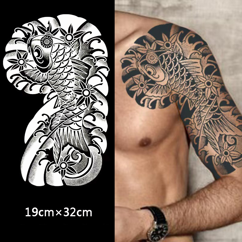 COCO Magic TattooLasts 15 วัน ;19cm*32cm; สติ๊กเกอร์รอยสัก กันน้ํา ติดทนนาน รอยสักปลอม รอยสักชั่วคราว รอยสักกึ่งถาวร