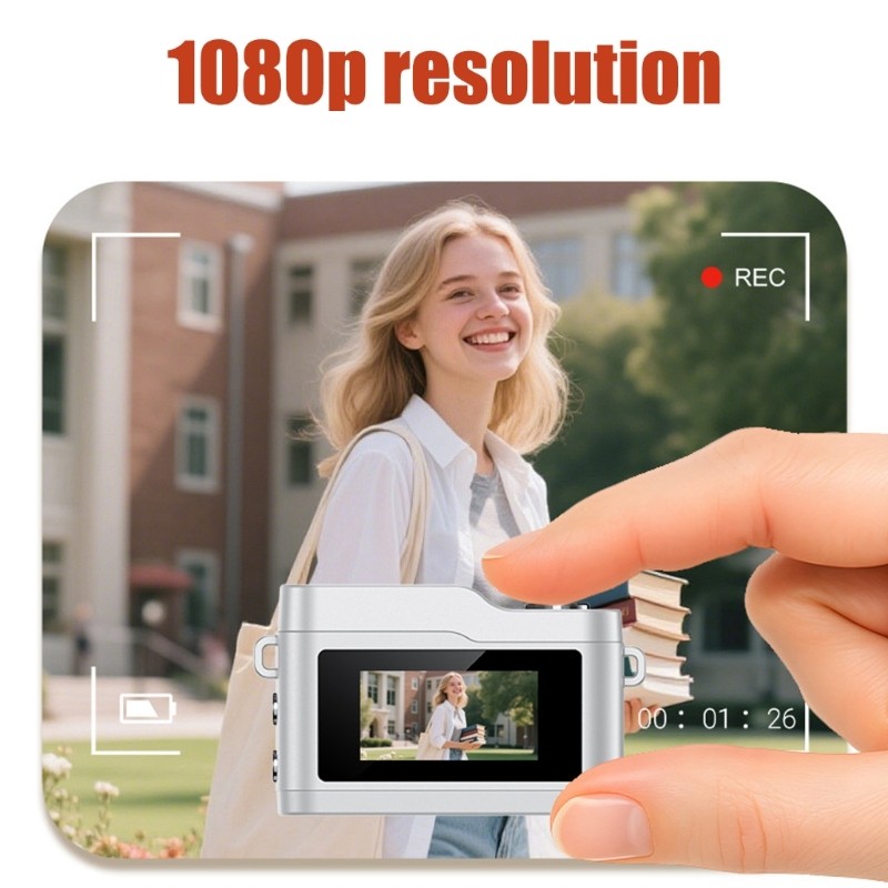 QJ Kid Safe Mini Camera พร้อมความละเอียด 1080P การถ่ายโอนโทรศัพท์ OTG ได้ง่ายสําหรับเด็ก