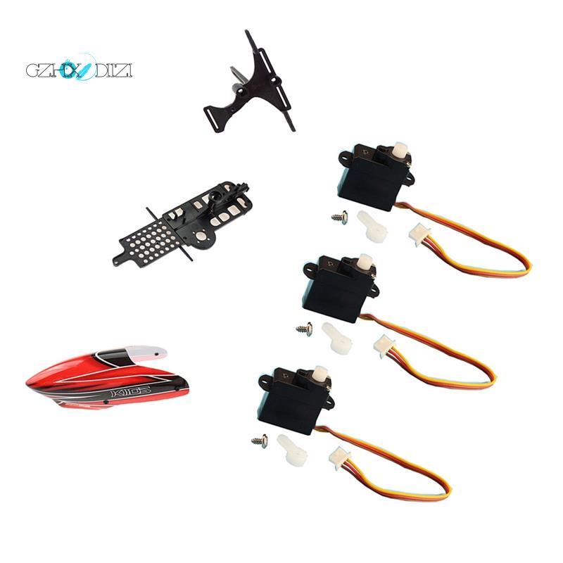 Gzhxdiizi1 ชุด XK K110 อัพเกรด K110S Canopy Servo กรอบหลักและแผ่นเซอร์โวสําหรับ XK K110 K110S RC เฮล