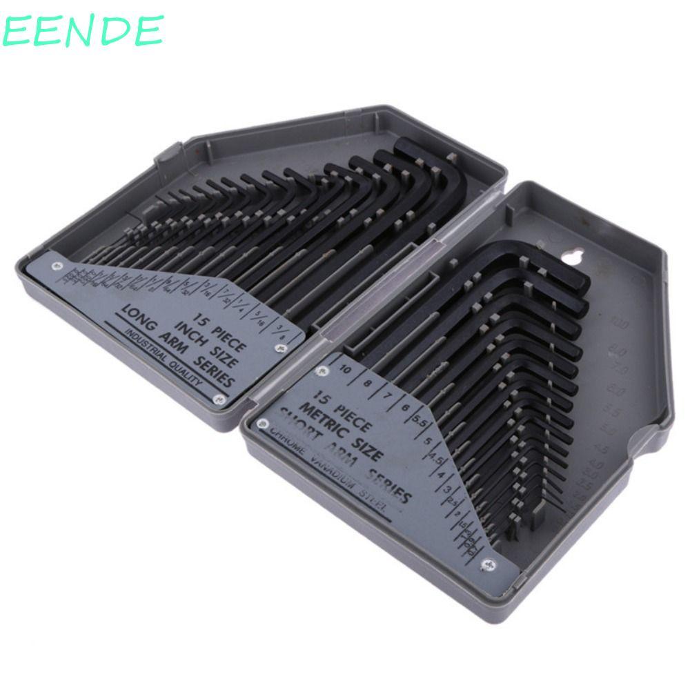 EENDE Allen Key Hex ชุดเมตริก Imperial สําหรับซ่อมจักรยานแขนแบนหัวมือชุดเครื่องมือซ็อกเก็ตประแจ Hex 
