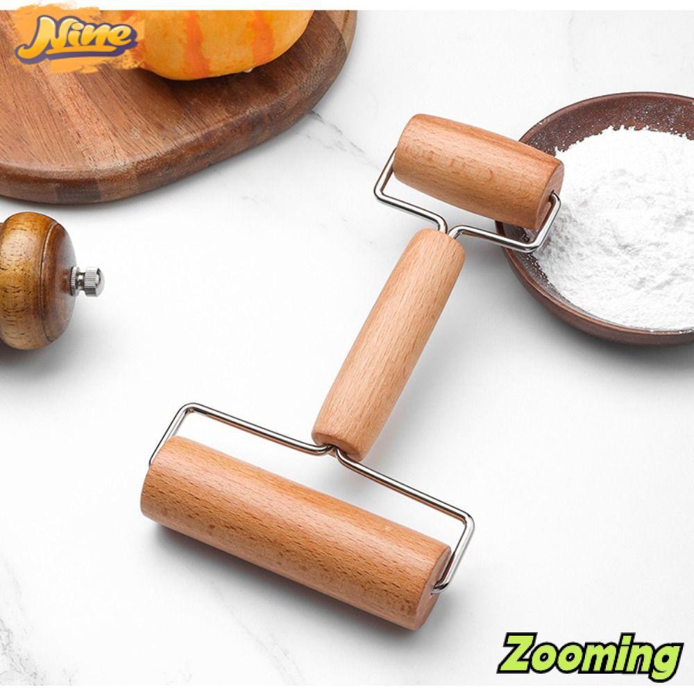 Zooming ลูกกลิ้งแป้งมือ, เครื่องมือห้องครัว Fondant ไม้ Rolling Pin, ลูกกลิ้งแบบแมนนวล Rolling Dumpling Wrapper ลูกกลิ้งแป้ง