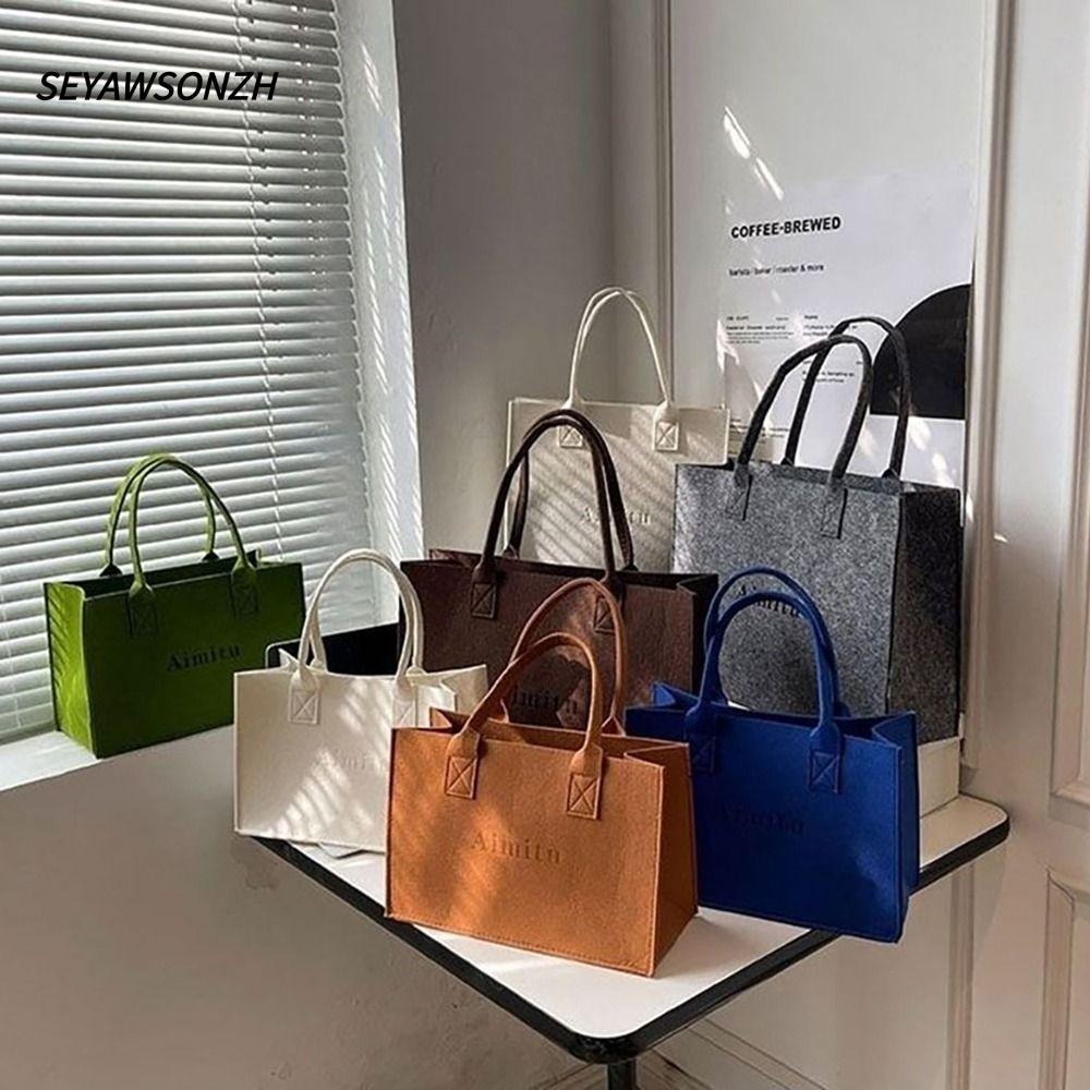 SEYAWSONZH กระเป๋าสะพายผู้หญิง แบบ Crossbody S/M/L สีทึบ ความจุใหญ่