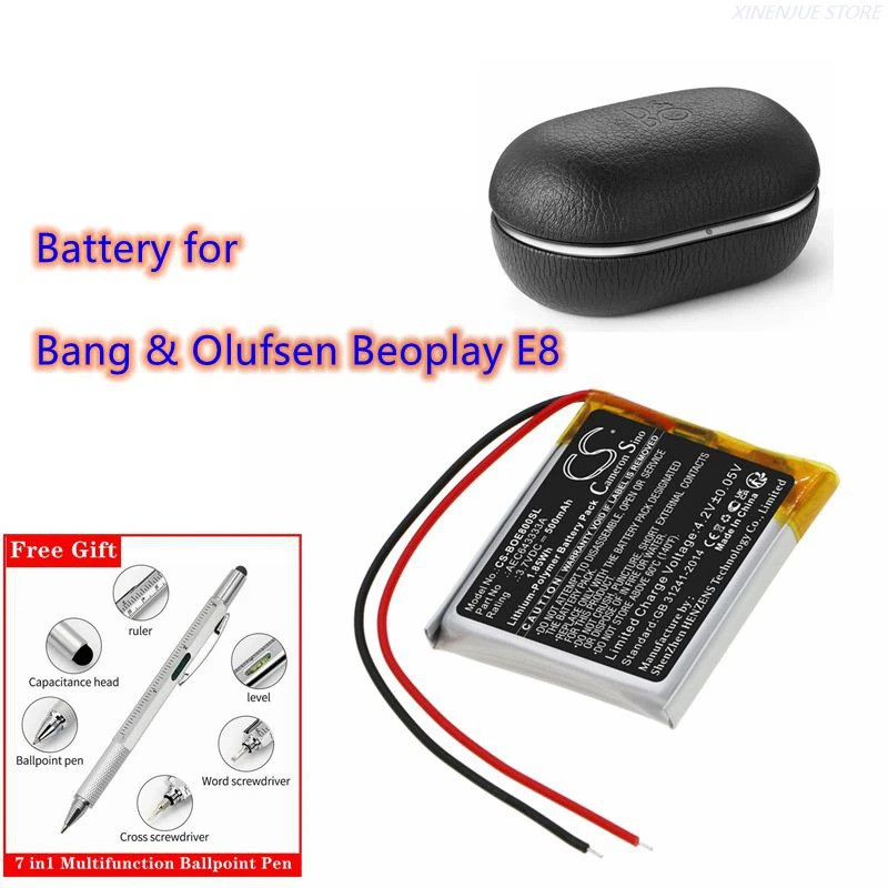 แบตเตอรี่ชุดหูฟังไร้สาย 3.7V/500mAh AEC643333สําหรับ Bang & Olufsen Beoplay E8