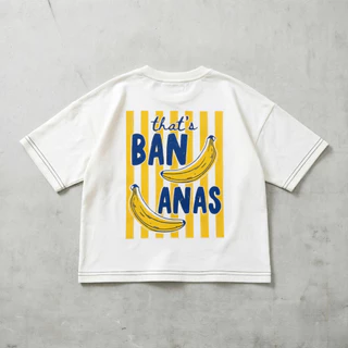 [พร้อมส่ง] เสื้อเด็กแขนสั้นลายกล้วย เนื้อผ้าเย็นสบาย แห้งเร็ว ใส่สบายฤดูร้อน