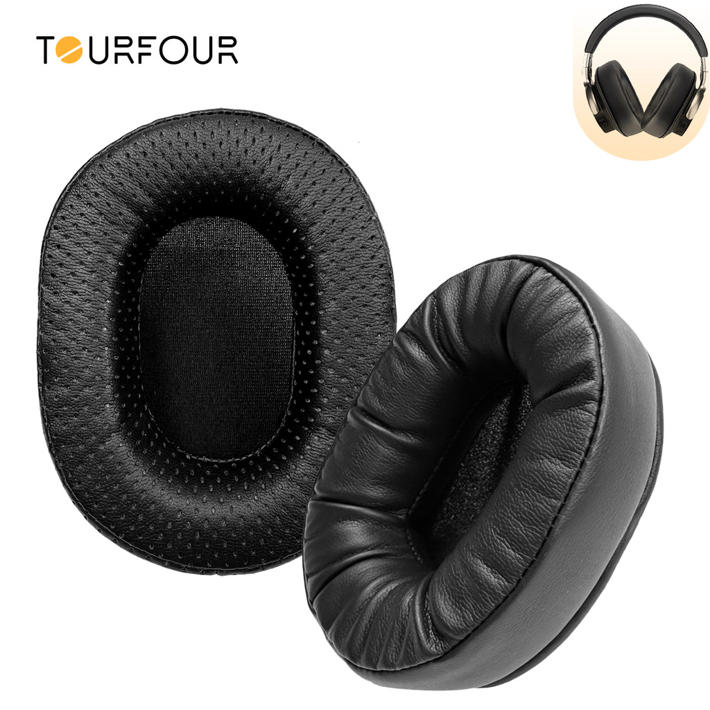 TOURFOUR เปลี่ยนแผ่นรองหูฟังสําหรับ Ausdom ANC8 หูฟังแผ่นรองหูฟังแขน Earmuffs ชุดหูฟังแถบคาดศีรษะ