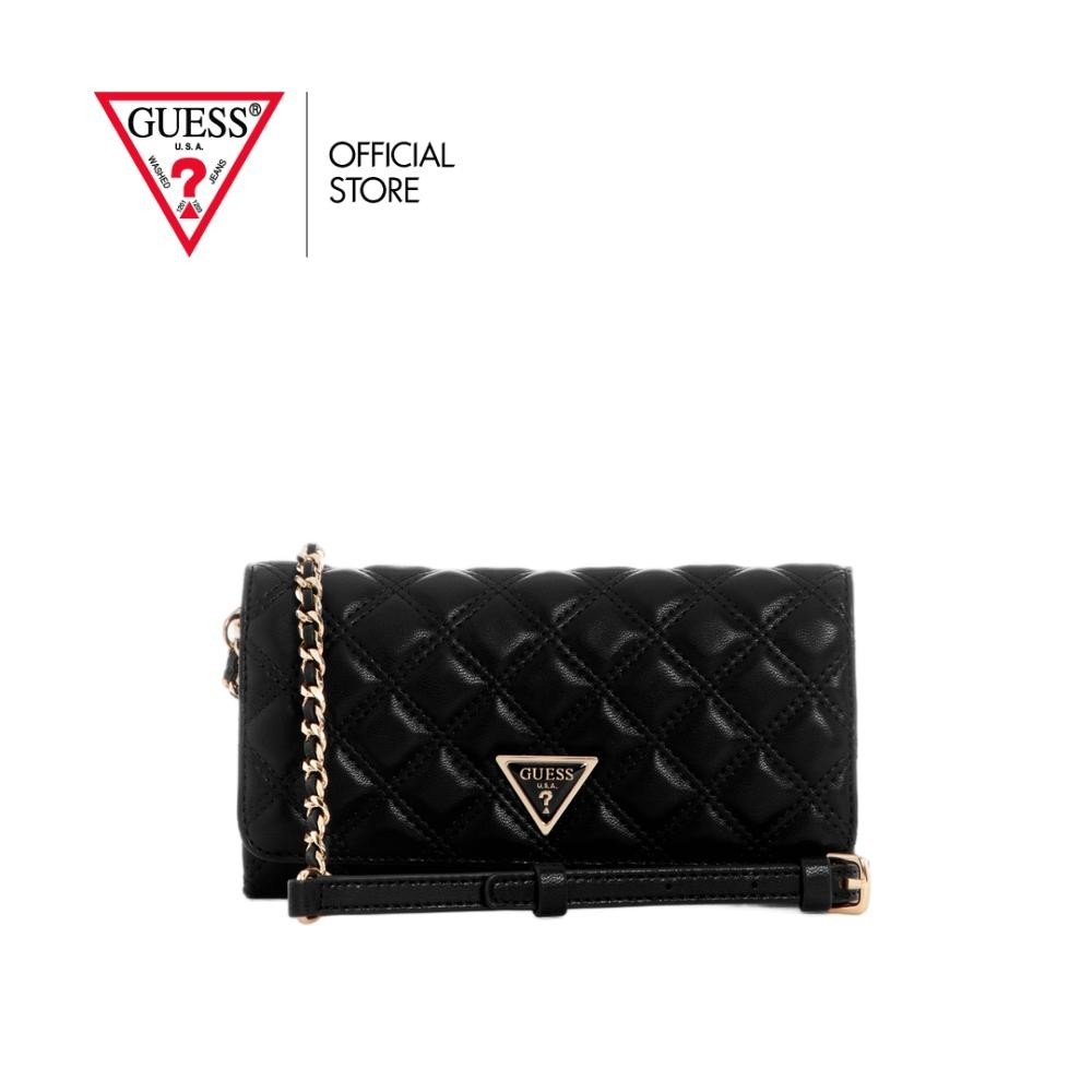 GUESS กระเป๋า รุ่น QG967375 GIULLY II XBODY FLAP ORGANIZER สีดำ