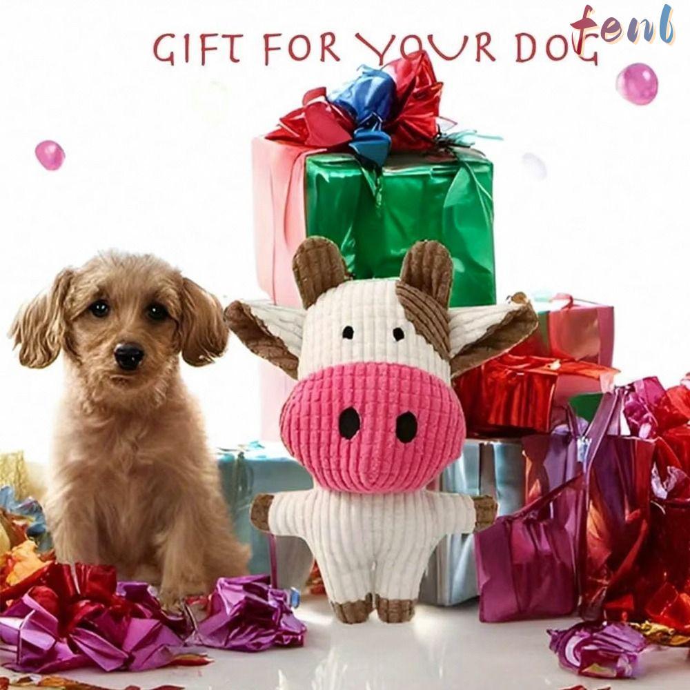 FENL ตุ๊กตาสุนัขของเล่น, ตุ๊กตามีเสียง Interactive Pet Companion ของเล่น, ทําความสะอาดฟันน่ารักนุ่มแ