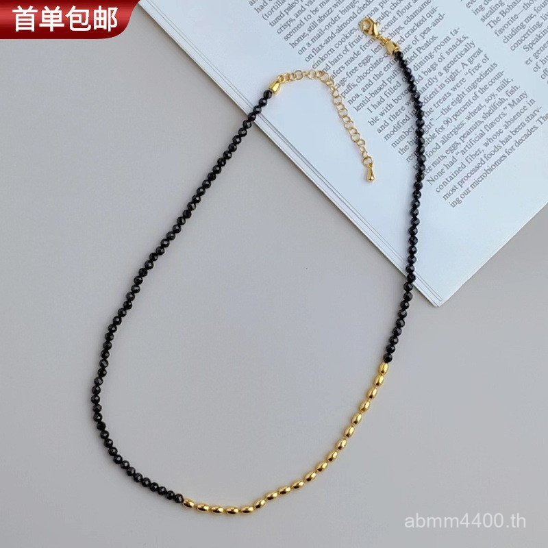 สร้อยคอผู้หญิง High-End ลูกปัดโลหะหรูหราสร้อยคอ Clavicle Chain เย็บคอ Handmade ยุโรปอเมริกัน Niche 7