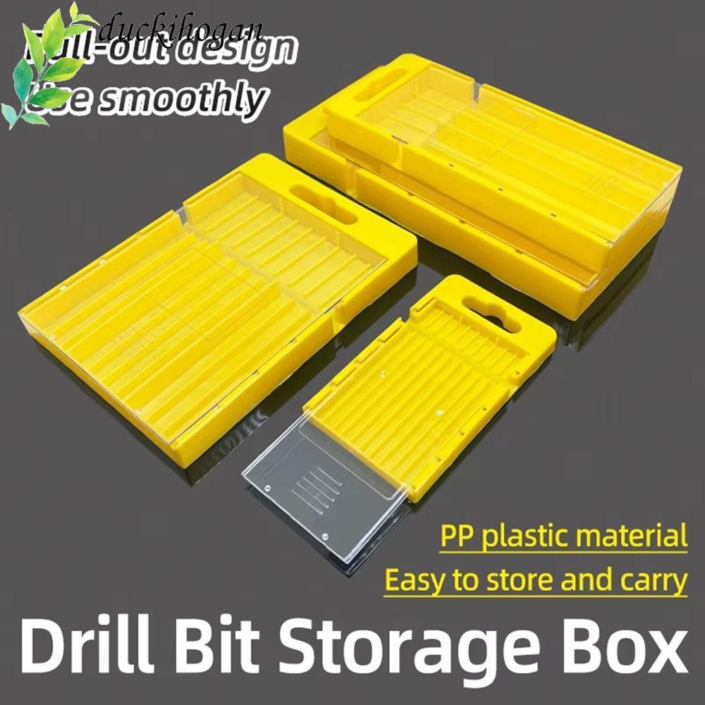 DUCQIHOGAN 1 ชิ้นเจาะ Bits กล่องเก็บ, 5/10 กริดพลาสติกเครื่องมืออะไหล่, Multi-gauge Pull-out ฮาร์ดแวร์กล่องเครื่องมือสําหรับ 1-13 มิลลิเมตร Twist เจาะแตะอุปกรณ์เสริม