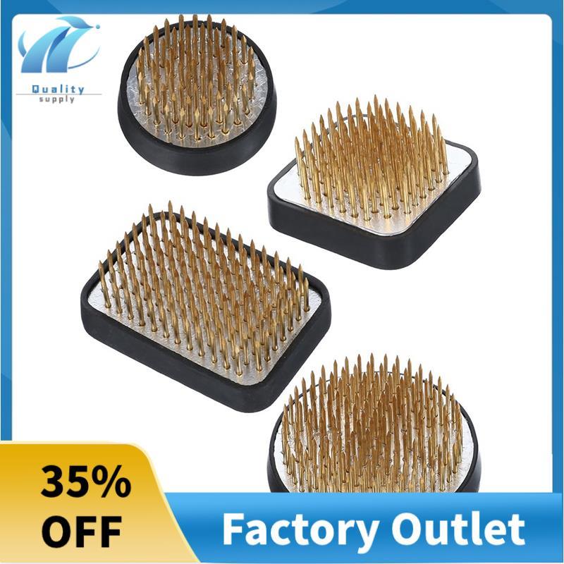 4 ชิ้นญี่ปุ่น Kenzan ชุดสําหรับการจัดดอกไม้,2.4in รอบ,1.6in Square,2.1in X 1.4in สี่เหลี่ยมผืนผ้าและ