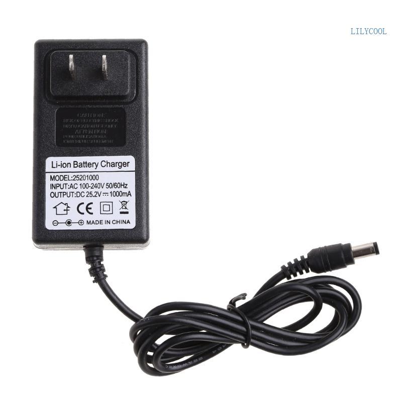 CH 25 2V 1A Charger 25 2V Lithium Charger Power Adapter Portable Wall Charger สําหรับ 6 Series 21 6V