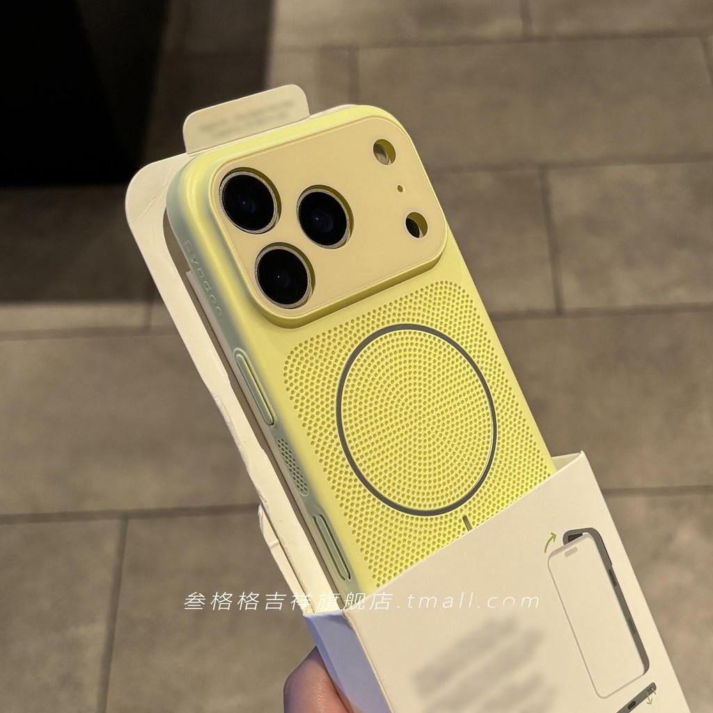 หรูหราสีคมชัดแม่เหล็กระบายความร้อนเคสโทรศัพท์สําหรับiPhone17 Pro Max 16 15 14 13 Pro Maxกันกระแทกกล้องป้องกันDrop-proofฮาร์ดปกหลัง