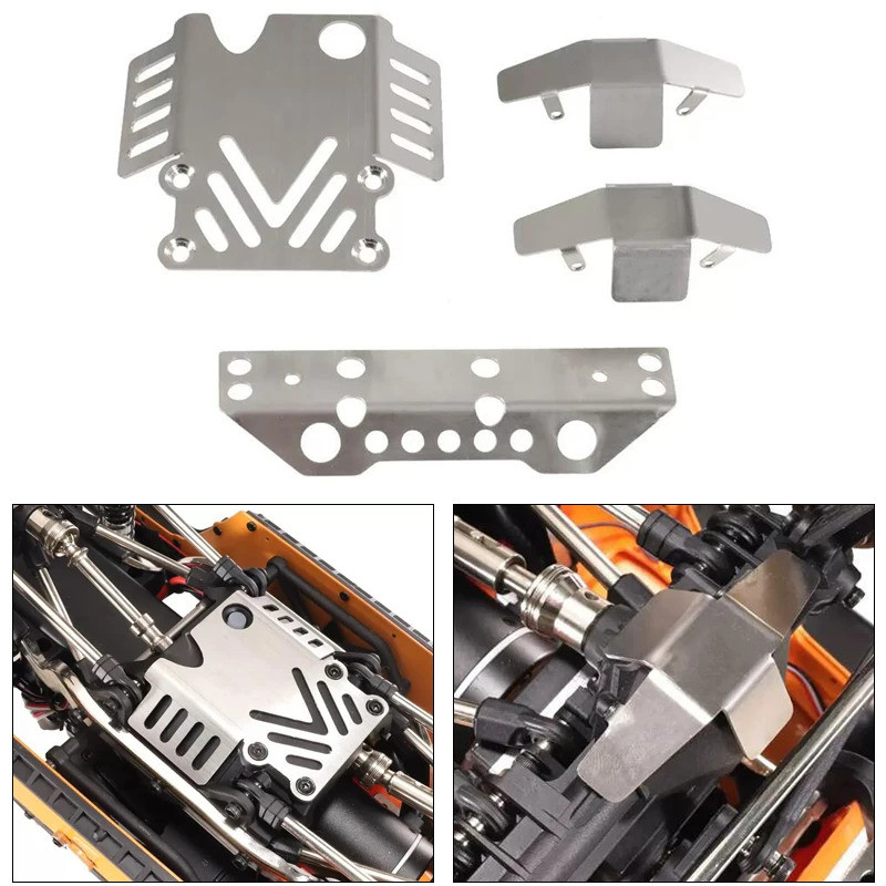 1 ชุด MJX H12Y 304 สแตนเลสแชสซีเกราะชุดสําหรับ MJX HYPER GO 1/12 MJX H12Y + H12P RC รถ Non Destructi