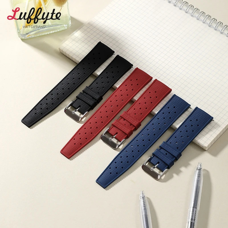 New Tropical Rubber Silicone Watch Strap Quick Release Watch Band 18mm 20mm 22mm Silicone Strap Smar