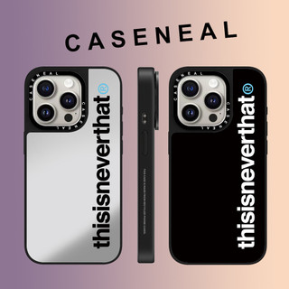 CASENEAL ตัวย่อแท็กภาษาอังกฤษกระจกหน้าเคสโทรศัพท์สําหรับiPhone 17 Pro Max 16 ProMax 15Pro 14 Plus 13 12 โทรศัพท์กันกระแทกขอบนุ่มฮาร์ดป้องกันกรณี