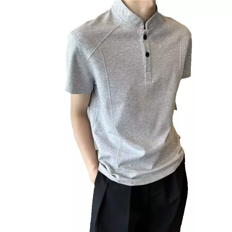 MR-DEER เสื้อยืดคอจีน เสื้อยืดผู้ชาย เสื้อยืดแฟชั่น สีพื้น รุ่น M70