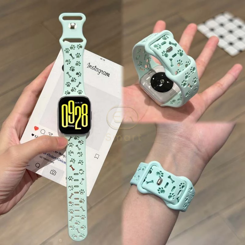 20 มม./22 มม.ซิลิโคนสําหรับ Redmi Watch 5 Active Lite 3 Active สําหรับ Redmi Watch 6 5 4 / Xiaomi Mi Band 10 9 8 Pro ซิลิโคน Quick Release Strap Band