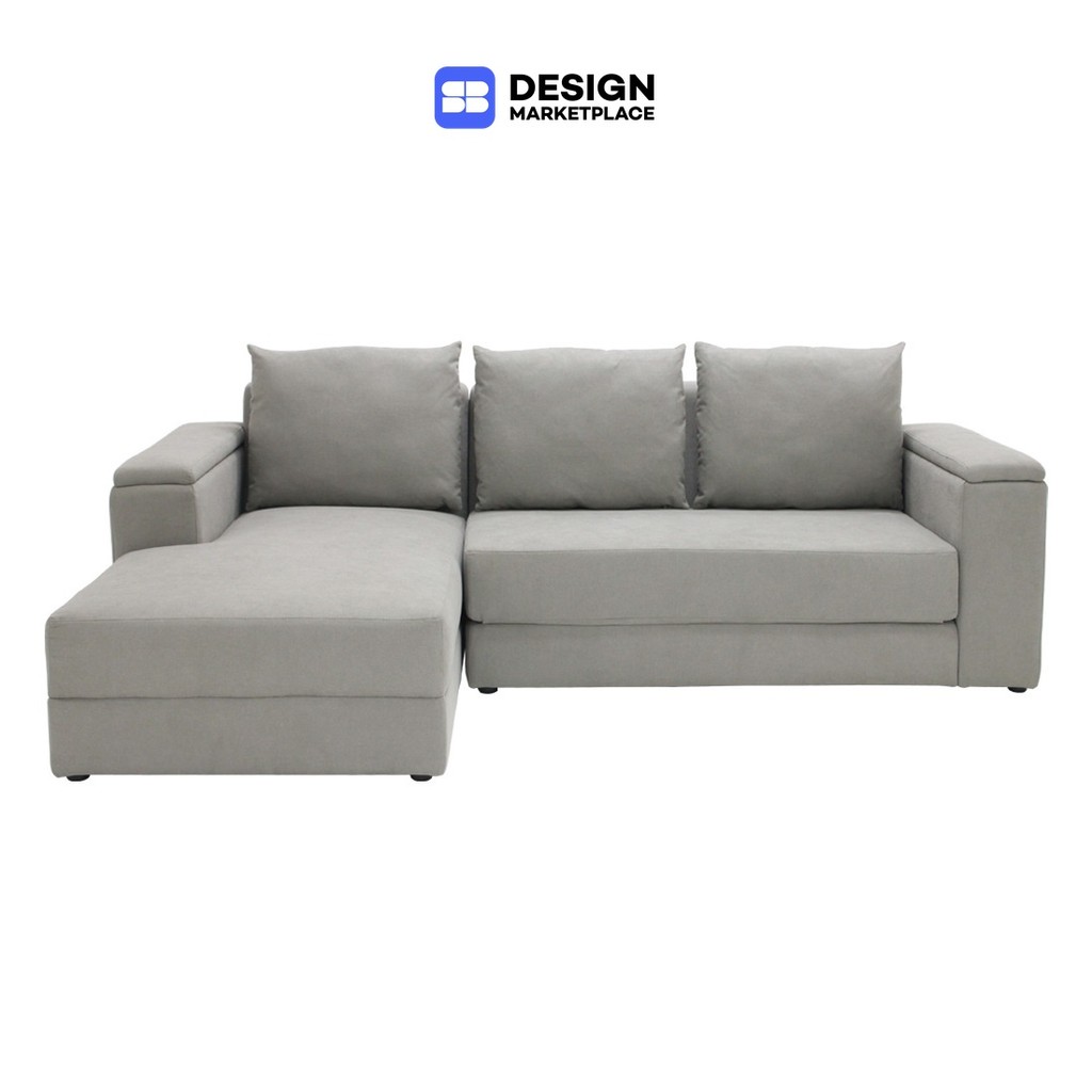 SB Design Square โซฟาผ้าเข้ามุมซ้าย รุ่น Raphat สีเทา (237x162x81 ซม.) แบรนด์ SOFA SOLUTIONS