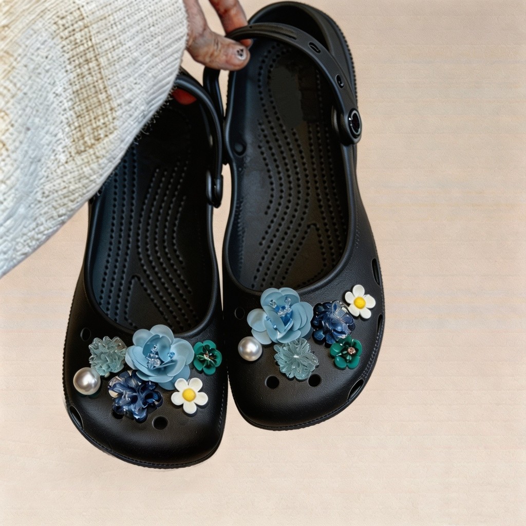ฤดูร้อนบัลเล่ต์สไตล์ Rhinestone Hole รองเท้า Soft-Soled สบาย Toe-Covered รองเท้าแตะรองเท้าแตะผู้หญิง All-