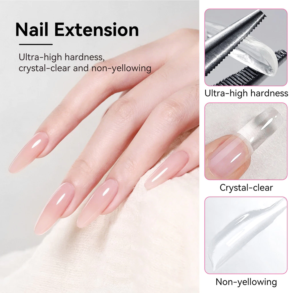 BORN PRETTY 6 In 1 รุ่นอัพเกรดใหม่เล็บกาวกดบนเล็บ Transfer ฟอยล์เจล BloomS Gel Extension Base Top Coat Function Gel 15ml thumbnail 7