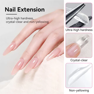 【Local】BORN PRETTY ใหม่ 2.0 6-in-1 กาวทาเล็บเจลชุดยาทาเล็บ Strengthener เล็บปลอมเคล็ดลับฐานเจล Top Coat Soak Off Building Nail Art 15ml