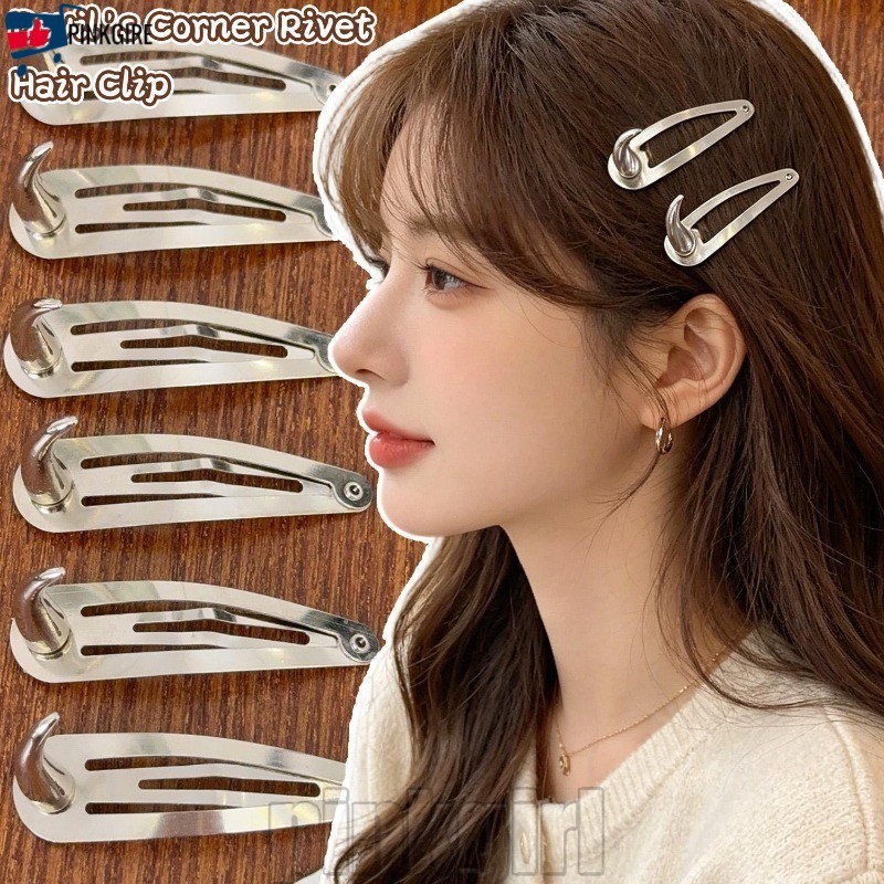 [Rdy Stk] 8-2 ชิ้นโลหะ Devils Horn BB คลิป - Demon Horns Hairpin - คลิปหน้าม้าเกาหลี - เครื่องประดับ