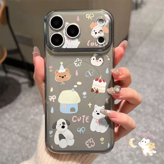 เคสไอโฟน 13 สำหรับ IPhone 11 16 17 14 12 15 Pro Max 14 16 15 Plus  Air กรอบโทรศัพท์ป้องกันการตกสัตว์การ์ตูนน่ารัก