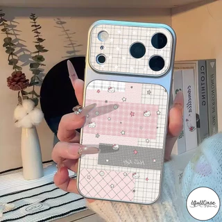 เคสเปลี่ยนสีหนัง ลาย Kitty ตาราง น่ารัก สไตล์ฮิต คู่รัก เข้ากันได้กับIPhone 17 air 12 16 14 11 13 15 Pro Max 16 15 Plus