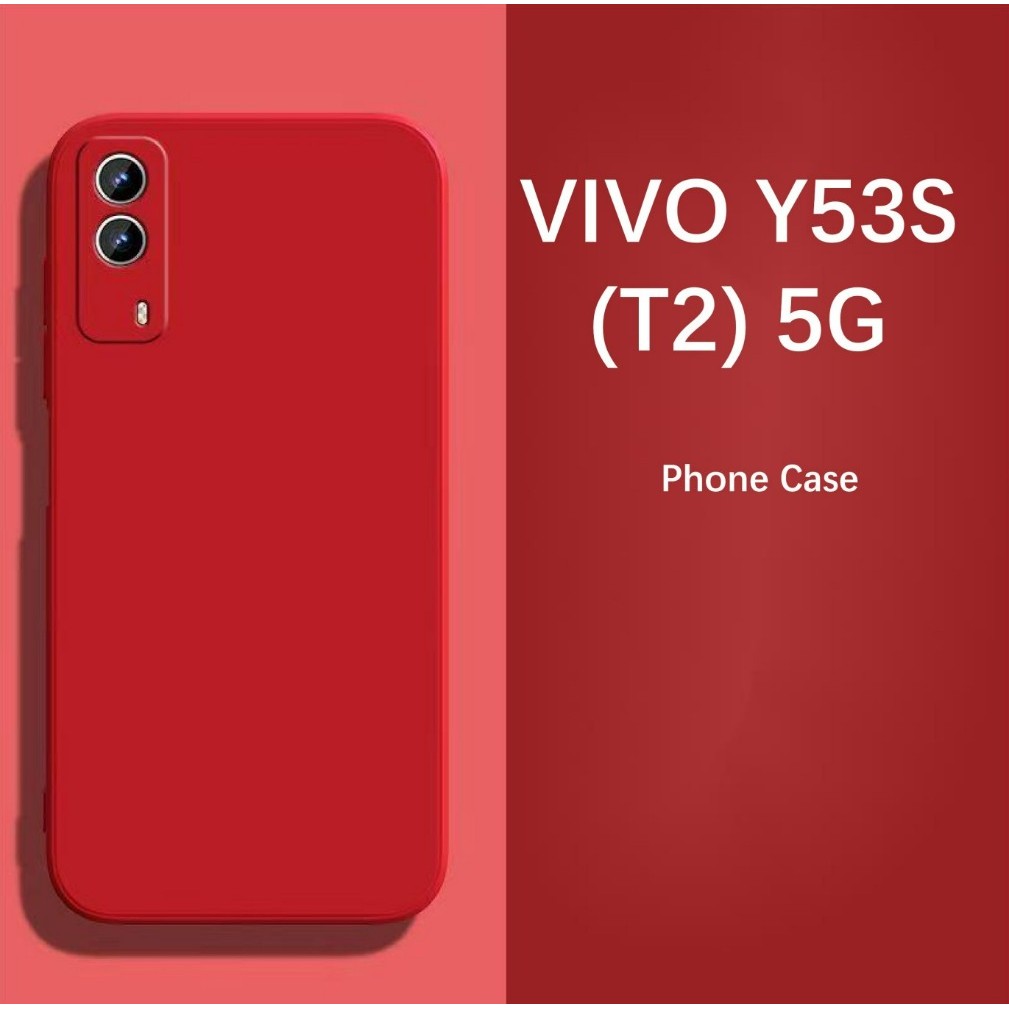 innovation สําหรับ VIVO Y53S (T2) 5G กรณีป้องกันการล่มสลายซิลิโคนเต็มกรณีคลาสสิกสีทึบเคสโทรศัพท์