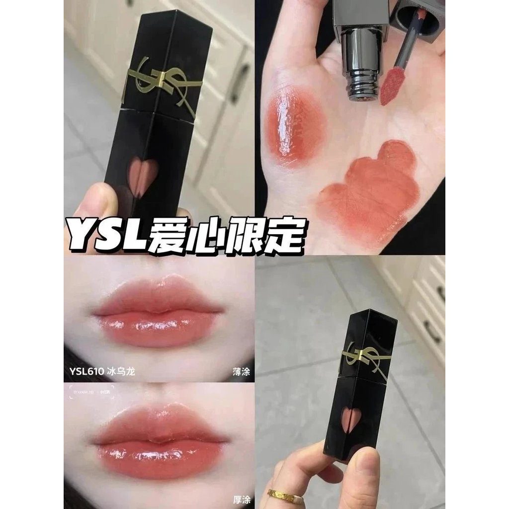 ไม่เคยผิดหวัง!2024 เวอร์ชันใหม่ Love Limited นูนหลอดสีดํา Water Gloss ลิปกลอส 44-403-416-440+610-621