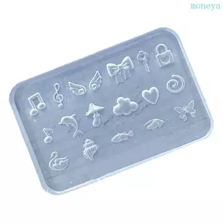 แม่พิมพ์แกะสลักเล็บ 3D ซิลิโคน Mya รูปทรงต่างๆ อุปกรณ์เสริมขนาดเล็กแม่พิมพ์หัตถกรรม