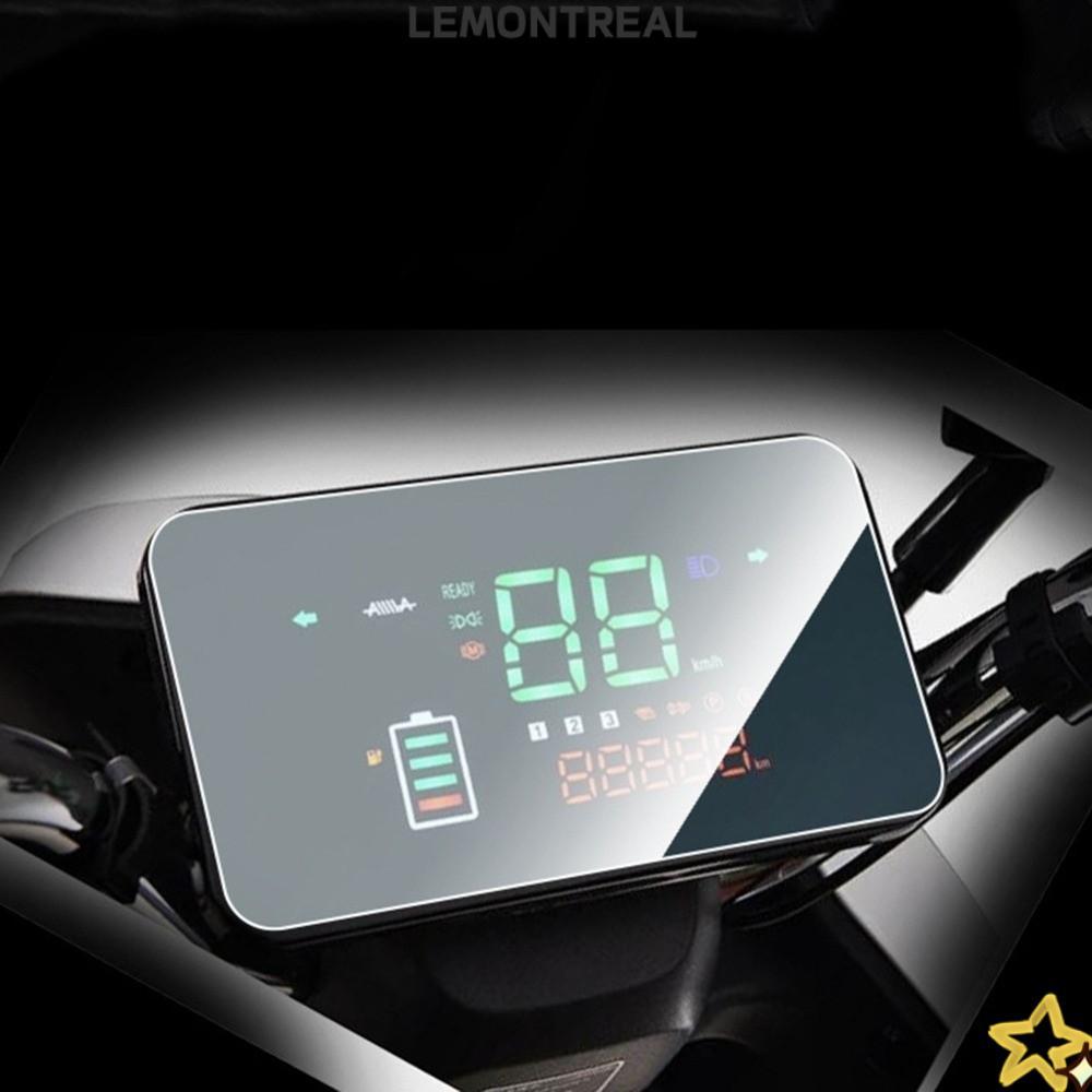 หน้าจอวัดความเร็ว LEMONTREAL, ดิจิตอลพลาสติกรถยนต์ไฟฟ้าจอแสดงผล LED, ทนทาน 48V 60V 72V กันน้ําหลายแรงดันไฟฟ้าแผงควบคุม Universal