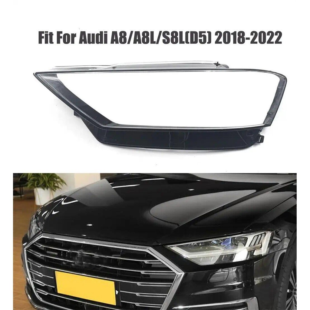 สําหรับ Audi A8 A8L S8L D5 2018-2022 ไฟหน้ารถไฟหน้าเลนส์โปร่งใสโคมไฟไฟหน้าใส Shell
