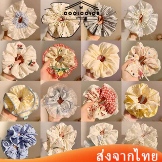 ในไทย💖ยางรัดผมสีเหลือง y2k ผมหางม้ายางรัดผมเส้นใหญ่ ทนทาน ประดับผม สําหรับนักเรียนหญิง.COD