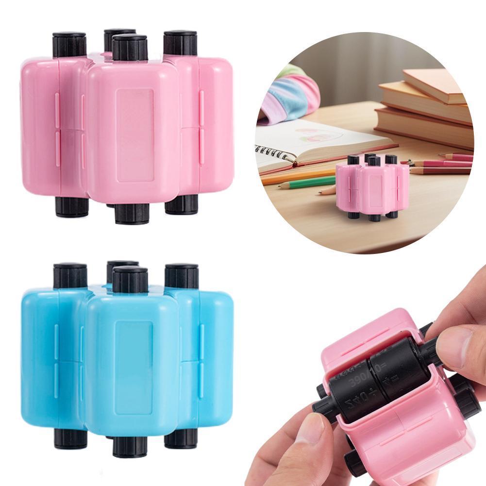 HOT 4 In 1 เพิ่มเติมลบ Multiplication Division คณิตศาสตร์ Four Stamp Kids Roller Oral Sides G1