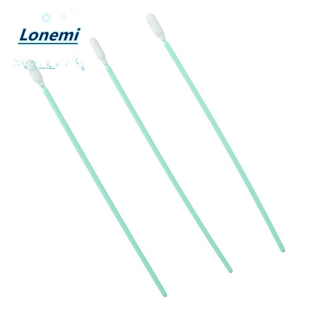 LONEMI 100 ชิ้นทําความสะอาด Swab Kit, 16 ซม.สีเขียวโฟม Swabs, ยืดหยุ่นใช้ 6.3 เช็ด Swab Inkjet Print