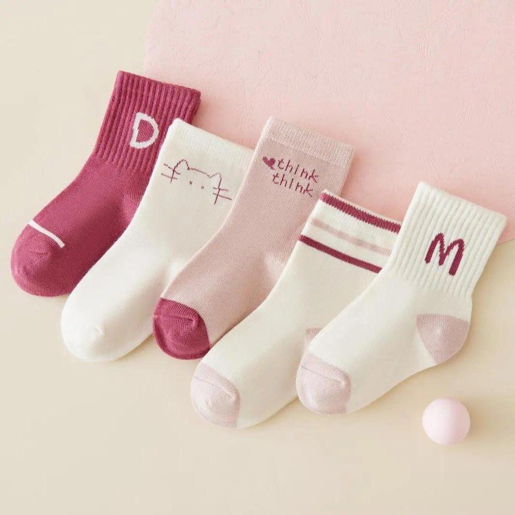 Dolemi Baby ถุงเท้าเด็ก 3-9ขวบ ฟรีไซต์  แพค5คู่ ผ้าฝ้ายแท้ ผ้านิ่ม เด็กหญิง เด็กชาย ยืดได้เยอะ ราคา ถูกที่สุด ดีลบีเคเค แกลเลอรีภาพที่ 3